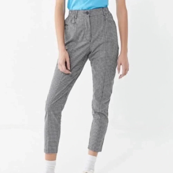 Urban Outfitters Size SP Gingham Slim St Leg Pants Elastic Waist High Rise - Picture 14 of 14
